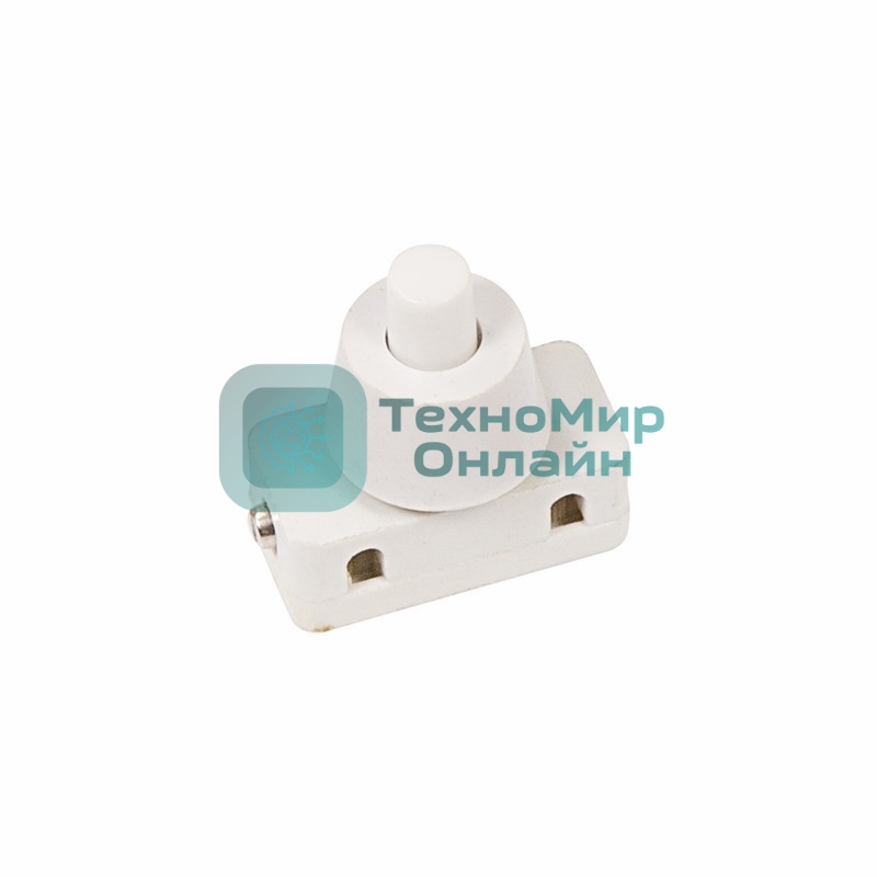 Выключатель-кнопка Rexant 250V 2А (2с) ON-OFF белый (для настольной лампы)