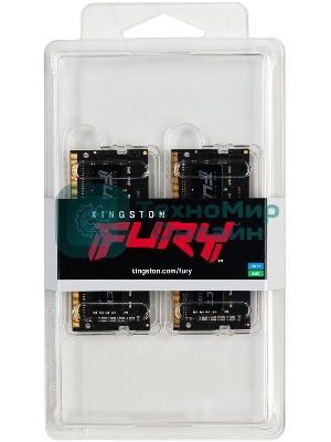 Оперативная память Kingston Fury Impact, DDR4, 16GB (2x8GB), 3200MHz, CL20, SO-DIMM