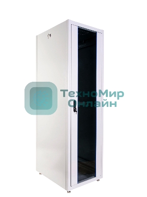 Шкаф телекоммуникационный напольный ЭКОНОМ 42U (600 × 600) дверь стекло, дверь металл