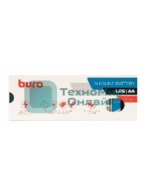 Батарея Buro Alkaline LR6 AA (10шт) коробка