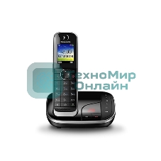 Телефон беспроводной (DECT) Panasonic KX-TGJ320RUB ной, АОН, черный, автоответчик