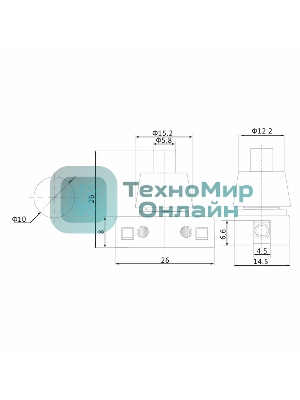Выключатель-кнопка Rexant 250V 2А (2с) ON-OFF белый (для настольной лампы)