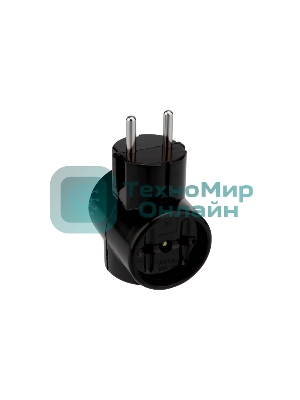 Тройник электрический Rexant РЕТРО 10 А без заземления черный (карболит)