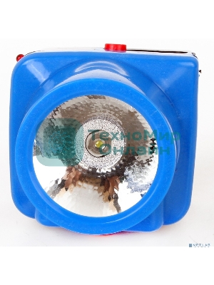 Фонарь налобный аккумуляторный LED5375 220В 0.4Вт LED 2 реж. пластик голуб. Ultraflash 14252