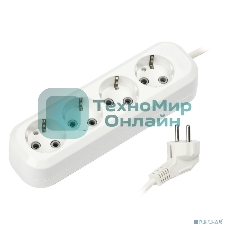 Удлинитель Smartbuy SBE-16-4-03-Z 4 гнезда 3 метра 16А/3,5 кВт с заземлением ПВС 3х1мм2