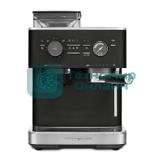 Полуавтоматическая кофемашина KitchenAid 5KES6551EBK, давление 15 бар, 15 уровней помола, объем резервуара для воды 2.5 л, автоматический капучинатор, одновременное приготовление двух чашек, индикатор наличия зерен, индикация уровня воды, черный чугун