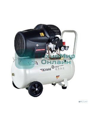 Компрессор воздушный Kranz KR-2200/50, 2200Вт, 400 л/мин, 50л