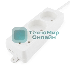 Удлинитель Гарнизон EL-NL3-W-3, 3 розетки допустимый ток 10А, длина 3 метра.