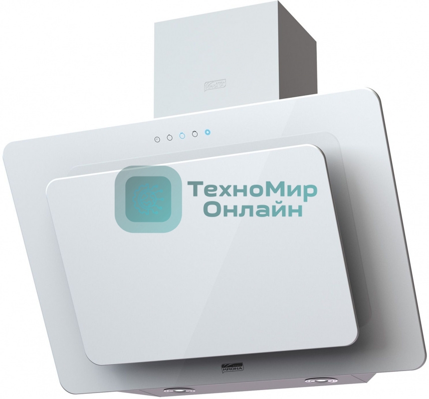 Вытяжка наклонная KRONA Liva 600 S белый, 59.6 см, 715 куб. м/ч, 52 дБ