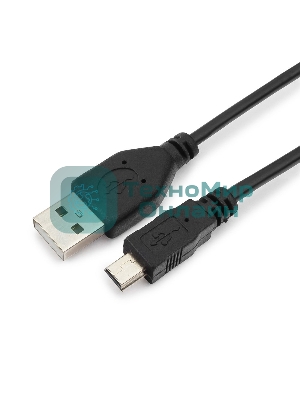 Кабель Гарнизон USB 2.0, AM/miniBM 5P, 0.5м, пакет (GCC-USB2-AM5P-0.5M)