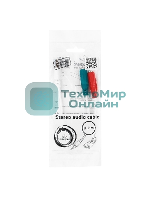 Кабель аудио сигнала Gembird, Jack3.5 4pin->Jack3.5 стерео + 3.5 микрофон моно, длина 20 см, белый