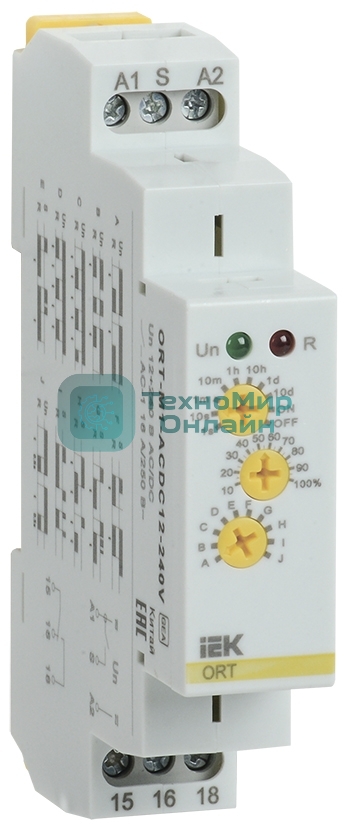 Реле времени ORT многофункциональное 1 конт. 12-240В AC/DC IEK ORT-M1-ACDC12-240V