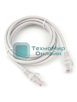 Патч-корд LSZH UTP Cablexpert PP31-2M cat.5e, 2м, литой, многожильный, серый