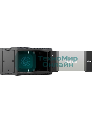 Шкаф коммутационный NTSS NTSS-W12U6060GS-BL настенный 12U 570x600мм пер.дв.стекл 60кг черный 500мм 27кг 220град. 635мм IP20 сталь