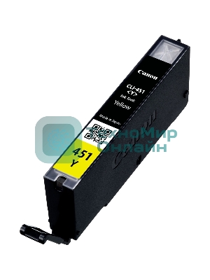 Картридж струйный CLI-451Y (6526B001) для Canon PIXMA iP7240/MG6340/MG5440, Желтый(Yellow), 344стр.