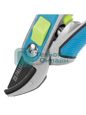 Секатор с наковальней Palisad LUXE 215 мм, регулировка захвата, трехкомпонентные рукоятки