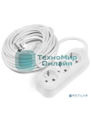 Удлинитель Smartbuy SBE-16-3-10-Z 3 гнезда 10 метров 16А/3,5 кВт с заземлением ПВС 3х1,0