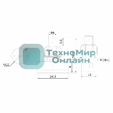 Выключатель-кнопка Rexant 250V 1А (2с) ON-OFF черный (для настольной лампы)