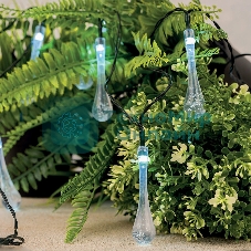 Каскад Lamper Сталактит LED 5 м с аккумулятором и выносной солнечной панелью 1 м, IP65, 2 режима работы: мигание и постоянное теплое белое свечение