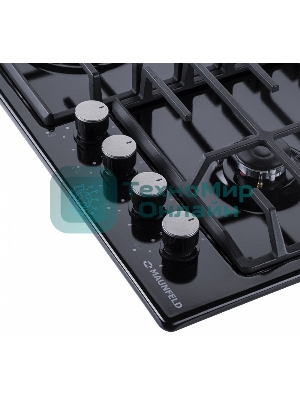 Газовая варочная панель Maunfeld EGHE.64.6CB/G, 4 конфорки, эмалированная сталь, черный