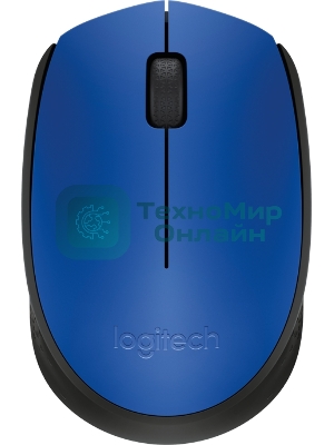 Мышь беспроводная Logitech M171 синий, 1000 dpi, радиоканал, USB, кнопки - 3