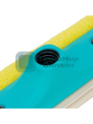 Щетка-окномойка Home Palisad с водосгоном, пластиковый черенок, 640х220 мм