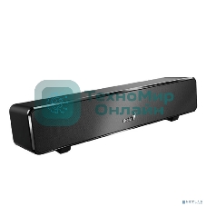 Мини саундбар Genius SoundBar 100. Ультракомпактный. Выходная мощность 6Вт. Тип подключения: USB. Частотная характеристика: 110-20000Гцz. Встроенный регулятор громкости. Аудиовыход 3,5 мм. черный