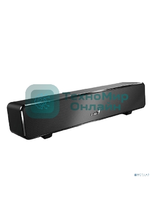 Мини саундбар Genius SoundBar 100. Ультракомпактный. Выходная мощность 6Вт. Тип подключения: USB. Частотная характеристика: 110-20000Гцz. Встроенный регулятор громкости. Аудиовыход 3,5 мм. черный