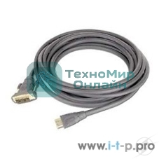 Кабель HDMI-DVI Cablexpert CC-HDMI-DVI-10MC, 19M/19M, single link, медь, позол.разъемы, экран, 10м, черный, пакет