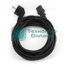 Кабель питания Cablexpert PC-186-10, 3.0м, Schuko- C13, 6А, черный, с заземлением