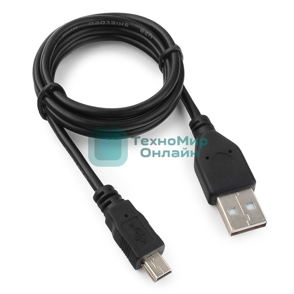 Кабель USB 2.0 Гарнизон GCC-USB2-AM5P-1M, AM/miniBM 5P, 1м, пакет