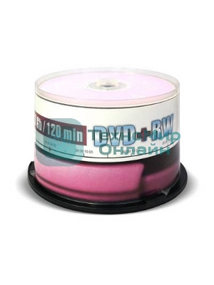 Диск DVD+RW Mirex 4.7 Gb, 4x, Cake Box (50), (50/300)