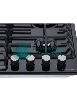 Газовая варочная панель Maunfeld EGHE.64.6CB/G, 4 конфорки, эмалированная сталь, черный