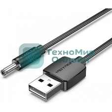 Кабель Vention USB AM/DC-jack 3.5мм M - 1м черный