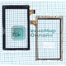 Сенсорное стекло (тачскрин) CLV70137A, черное