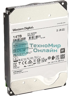 Жесткий диск HDD HGST SATA Server 14Tb Ultrastar DC HC530 7200 6Gb/s 512MB (individual service box,1pc/box) 1 year warranty (replacement WUH721414ALE6L4, ST14000NM000J, ST14000NM001G, ST12000NM0008, HUH721212ALE604, MG07ACA14TE)