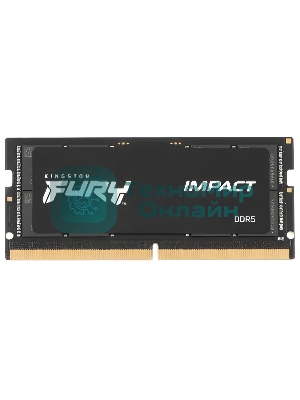 Оперативная память Kingston Fury Impact, DDR5, 16GB (1x16GB), 4800MHz, CL38, SO-DIMM