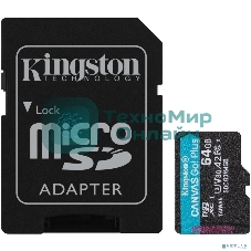 Флеш карта Kingston Canvas Select Plus microSDXC 64Gb C10 SDCS3/64Gb
