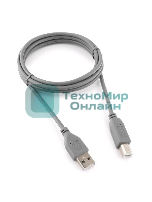 Кабель USB2.0 Pro Cablexpert CCP-USB2-AMBM-6G, AM/BM, 1.8м, экран, серый