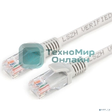 Патч-корд LSZH медный UTP Cablexpert PP30-5M cat.5e, 5м, литой, многожильный, серый