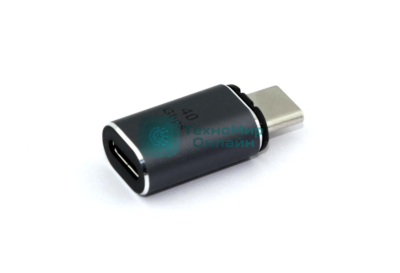 Переходник USB 4 Type-C мама-папа прямой с магнитным разъемом