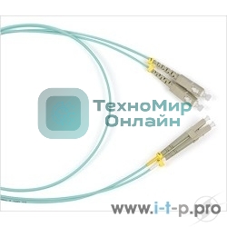 Патч-корд Hyperline FC-D2-503-LC/­PR-LC/­PR-H-3M-LSZH-AQ (FC-503-LC-LC-10G-3M) Патч-корд волоконно-оптический (шнур) MM 50/­125(OM3), LC-LC, duplex, LSZH, 3 м