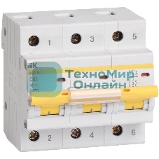 Выключатель автоматический IEK MVA40-3-063-C ВА 47-100 3Р 63А 10 кА х-ка С IEK