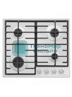 Газовая варочная панель Maunfeld EGHE.64.6CW/G, 4 конфорки, эмалированная сталь, белый