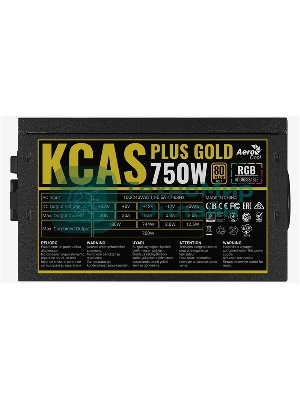 Блок питания Aerocool/Formula KCAS PLUS GOLD 750W (750W, ATX v2.4, APFC, Fan ARGB 12cm, 80+ Gold, Retail)