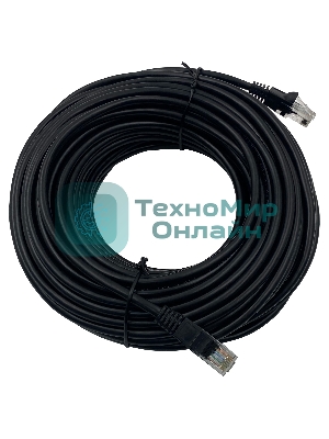 Патч-корд Buro UTP 4 пары cat.5e CCA molded 25м черный RJ-45 (m)-RJ-45 (m)