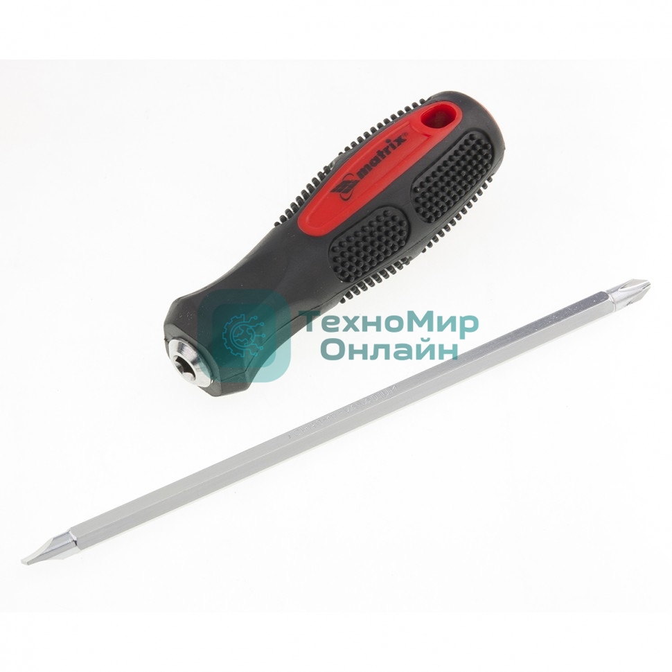 Отвертка Matrix комбинированная SL6,0/Ph2 мм, CrV, антискользящая двухкомп. рукоятка