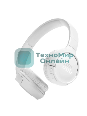 Беспроводные наушники JBL Tune 520BT белый, накладные, Bluetooth, быстрая зарядка, складная конструкция