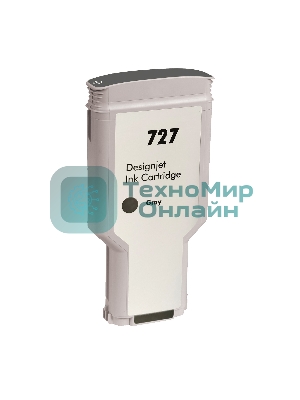 Картридж струйный NVPrint 727 (NV-F9J80A) Gray для HP DesignJet T920/T930/T1500/T1530/T2500/T2530 (300 мл) совместимый
