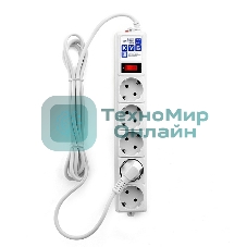 Сетевой фильтр Powercube SPG-B-10-WHITE 3 м, 5 розеток, белый, коробка